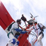 Fallschirmspringen Headdown Exit aus Pilatus Porter d-ffbz